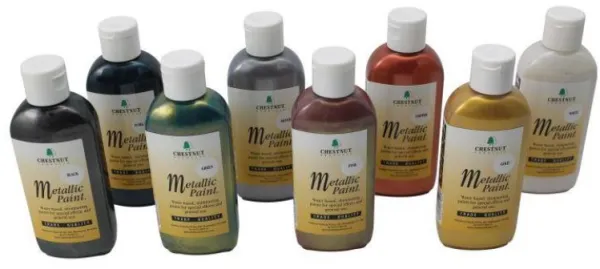 Chestnut Akrylmaling Metalliske Farver 100 ml - Grøn