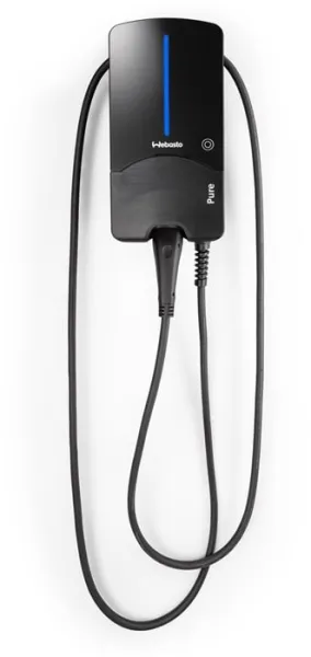 Webasto Pure Ladeboks 11 kW Type 2 Black Edition med 4.5 mtr. kabel - Integreret RCD-DD jævnstrøms beskyttelsesrelæ